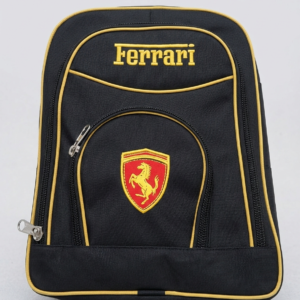 Racing Style Kids Backpack – Black & Yellow